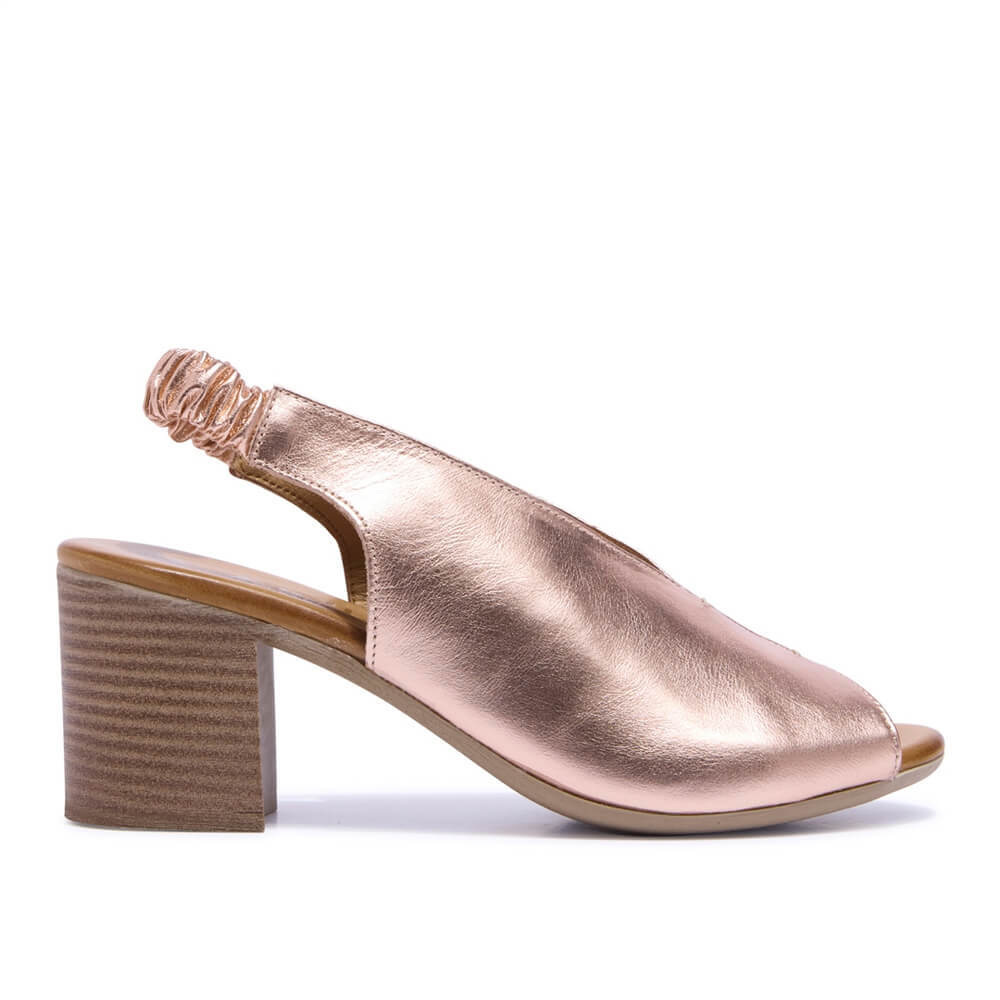 Carl Scarpa Buttercup Rose Gold Leather Sandals